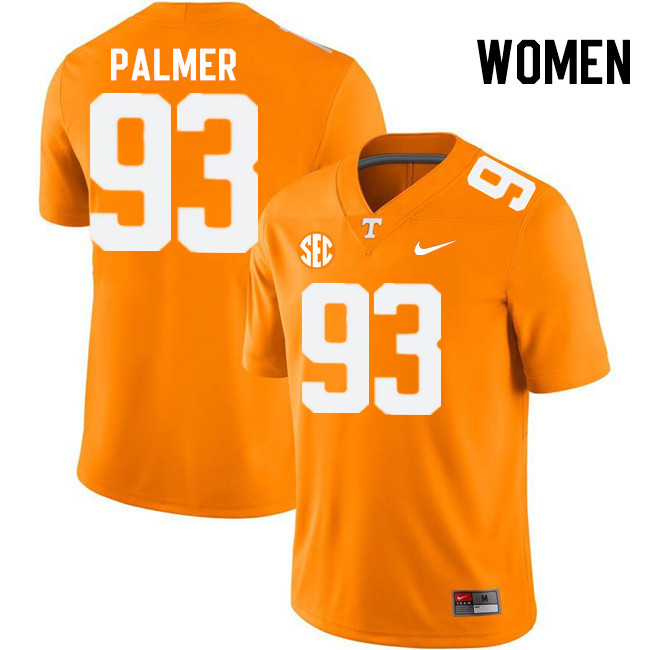 Women #93 Donald Palmer Tennessee Volunteers College Football Jerseys Stitched-Orange